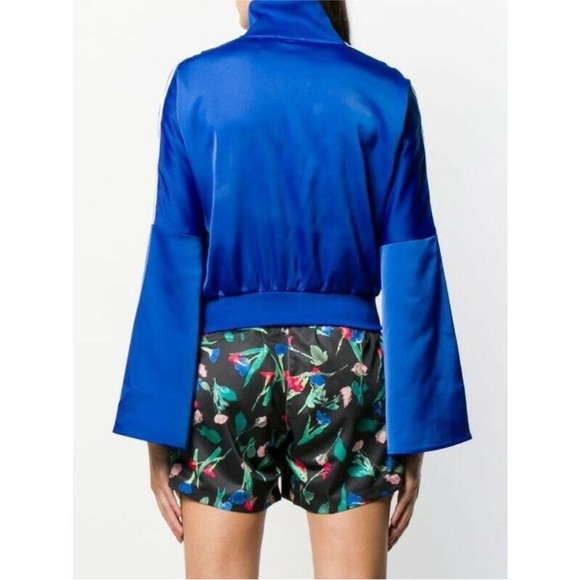 adidas Royal Blue Bomber Jacket with White Accents - Picture 7 of 7